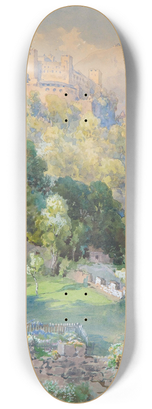 Edward Theodore Compton - Festung Hohensalzburg von der Richterhhe 8.25 inch art skate deck
