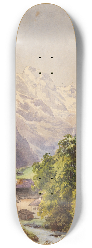 Edward Theodore Compton - Lauterbrunnen (Schweiz) 8.25 inch art skate deck