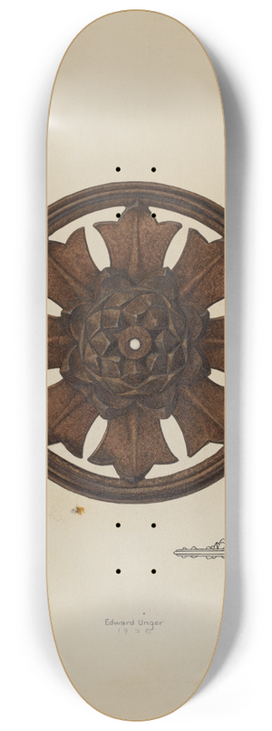 Edward Unger - Perforated Rosette 8.25 inch art skate deck