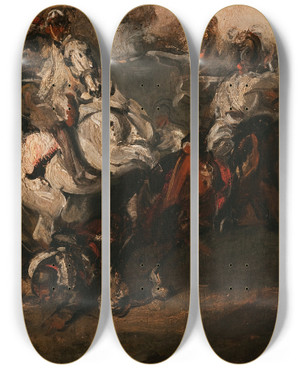 Triptych art skateboard deck of Piotr Michaowski Encounter Of Cuirassiers by Piotr Michalowski (1800-1855) Triptych art skateboard deck of Piotr Michaowski Encounter Of Cuirassiers by Piotr Michalowski (1800-1855)