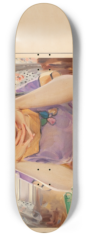 Edward Vincent Brewer - A Morning Thought, Cream of Wheat advertisement 8.25 inch art skate deck