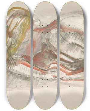 Triptych art skateboard deck of Edvard Munch Liggende Akt_2 by Edvard Munch (1863-1944) Triptych art skateboard deck of Edvard Munch Liggende Akt_2 by Edvard Munch (1863-1944)