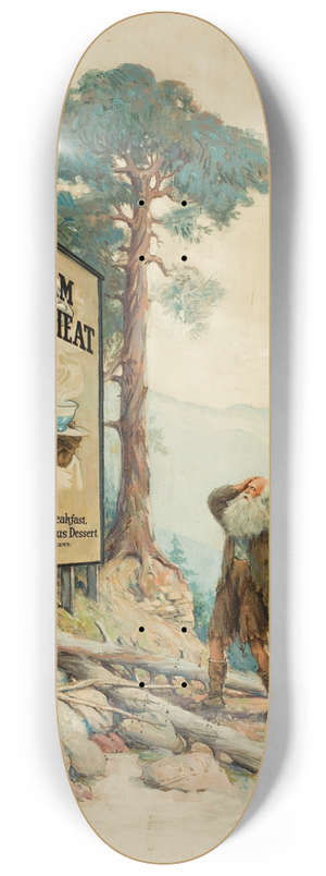 Edward Vincent Brewer - Rip Van Winkle, Cream of Wheat advertisement 8.25 inch art skate deck