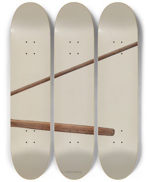 Triptych art skateboard deck of Max Fernekes Flail by Max Fernekes