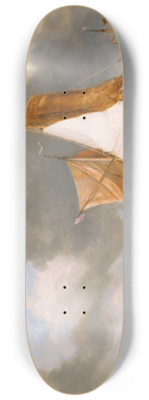 Edward William Cooke - A Dutch Calm, Zuider Zee Fishing Craft 8.25 inch art skate deck Edward William Cooke - A Dutch Calm, Zuider Zee Fishing Craft 8.25 inch art skate deck