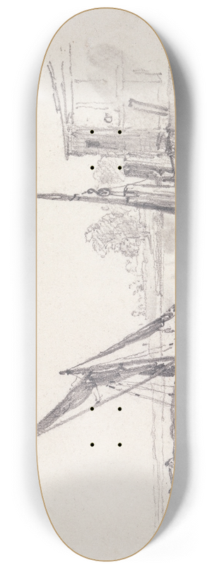 Edward William Cooke - View on the Thames at Battersea 8.25 inch art skate deck Edward William Cooke - View on the Thames at Battersea 8.25 inch art skate deck