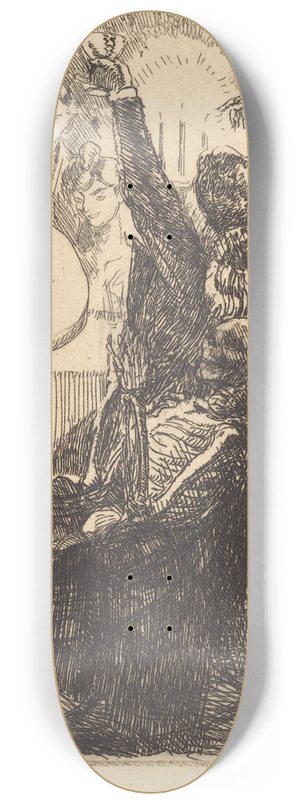 Albert Besnard - The Orgy (Lorgie) 8.25 inch art skate deck