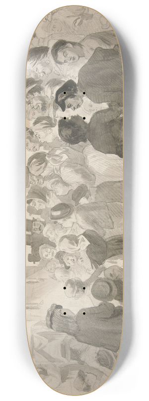 Edwin Austin Abbey - Crowd Scene 8.25 inch art skate deck