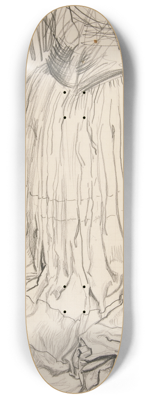 Edwin Austin Abbey - Drapery study for Galahad Departs in The Quest of the Holy Grail mural series at Boston PublicLibrary 8.25 inch art skate deck