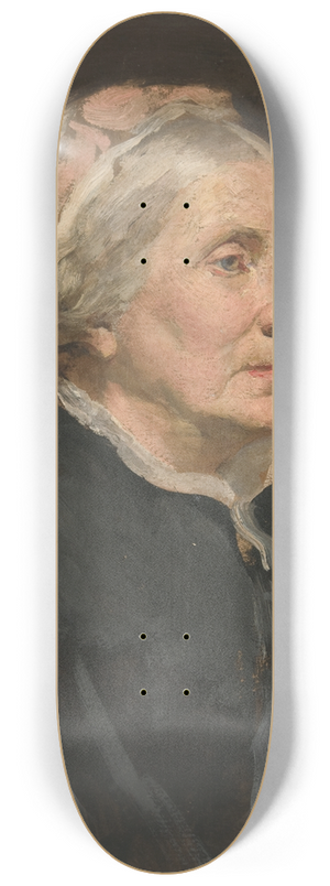 Edwin Austin Abbey - Portrait of an older woman 8.25 inch art skate deck