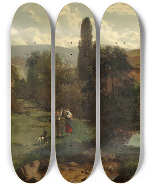 Triptych art skateboard deck of Hans Thoma Schwarzwaldlandschaft by Hans Thoma (1839-1924) Triptych art skateboard deck of Hans Thoma Schwarzwaldlandschaft by Hans Thoma (1839-1924)