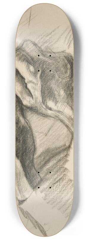 Edwin Austin Abbey - Sketch of twohands 8.25 inch art skate deck