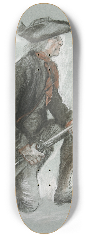 Edwin Austin Abbey - Study for a figure in Valley Forge mural at the state capitol building in Harrisburg,Pennsylvania 8.25 inch art skate deck