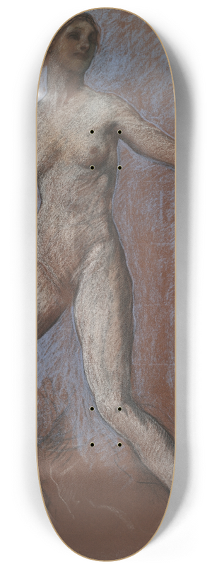 Edwin Austin Abbey - Study for figure of 12 noon for The Hours ceiling at the state capitol building in Harrisburg,Pennsylvania 8.25 inch art skate deck