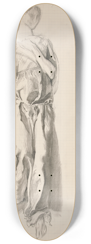 Edwin Austin Abbey - Study for figure of Abundance in the mural, Science Revealing the Treasures of the Earth, at the State Capitol building in Harrisburg, Pennsylvania 8.25 inch art skate deck