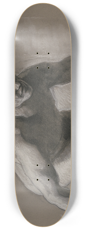 Edwin Austin Abbey - Study for figure of miner in Science Revealing the Treasures of the Earth mural at the state capitol building in Harrisburg, Pennsylvania 8.25 inch art skate deck