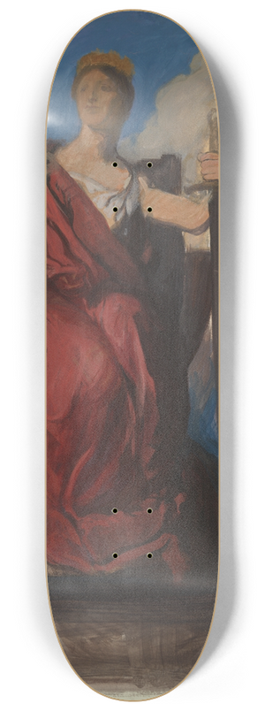 Edwin Austin Abbey - Study for figure of The Genius of Pennsylvania in The Apotheosis of Pennsylvania 8.25 inch art skate deck