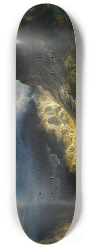 Albert Bierstadt - A Storm in the Rocky Mountains, Mt. Rosalie 8.25 inch art skate deck