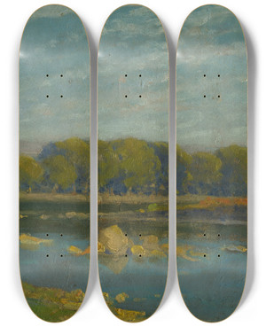 Triptych art skateboard deck of Udovt Ordk Pri Rieke by udovt ordk (1865-1937)