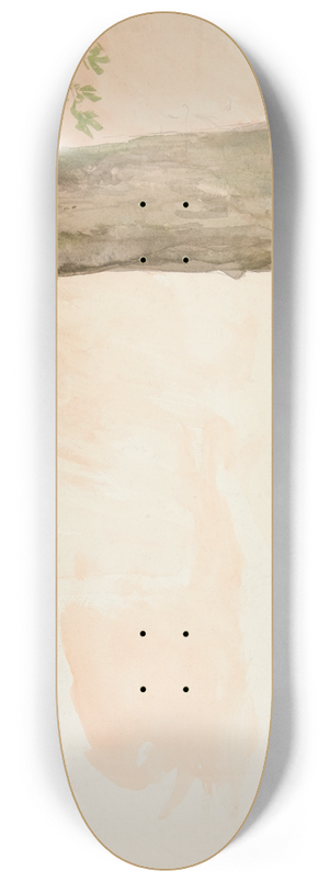 Edwin Austin Abbey - Study of a treetrunk 8.25 inch art skate deck