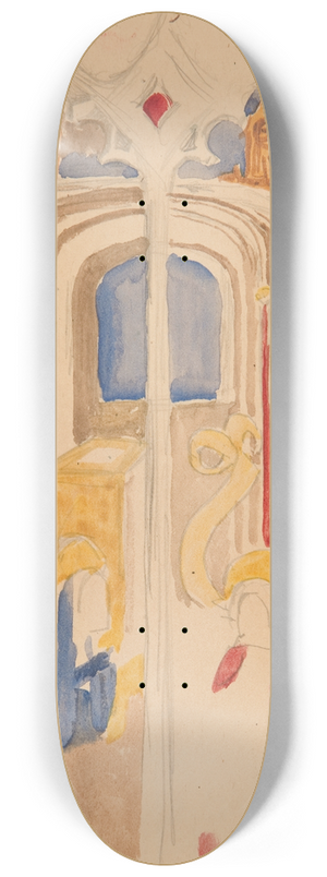 Edwin Austin Abbey - Study of the Annunciation 8.25 inch art skate deck