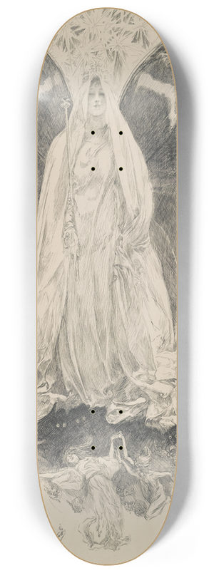 Edwin Austin Abbey - Titania, illustration for Act II, Scene ii, A Midsummer NightsDream 8.25 inch art skate deck