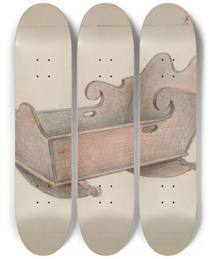 Triptych art skateboard deck of Karl Joubert Cradle by Karl Joubert