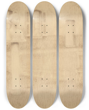 Triptych art skateboard deck of Henri Le Sidaner Le Buste by Henri Le Sidaner (1862-1939)