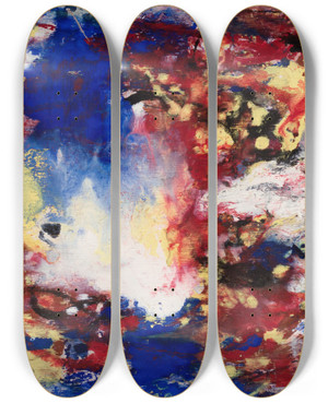 Triptych art skateboard deck of Lola Liivat Kompositsioon_1 by Lola Liivat (1928)
