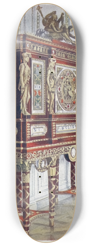 Edwin Foley - Jewel cabinet of Queen Marie Antoinette, of mahogany, gilt, inlaid, carved, and with painted plaques 8.25 inch art skate deck