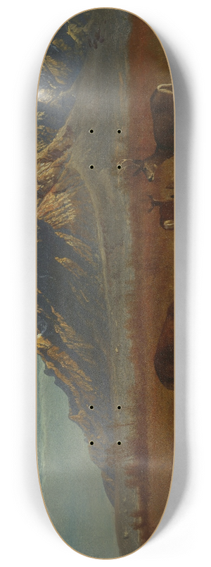 Albert Bierstadt - Deer in Mountain Home 8.25 inch art skate deck