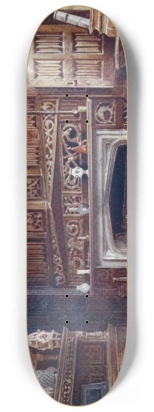 Edwin Foley - The panelled study at Groombridge Place, Kent. By permission of the Misses Saint. 8.25 inch art skate deck