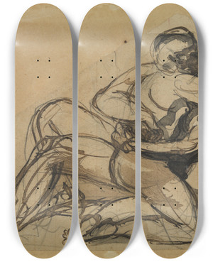 Triptych art skateboard deck of Auguste Rodin En Mand Der Omfavner En Kvinde by Auguste Rodin (1840-1917) Triptych art skateboard deck of Auguste Rodin En Mand Der Omfavner En Kvinde by Auguste Rodin (1840-1917)