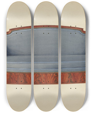 Triptych art skateboard deck of Ernest Busenbark Sofa_2 by Ernest Busenbark Triptych art skateboard deck of Ernest Busenbark Sofa_2 by Ernest Busenbark