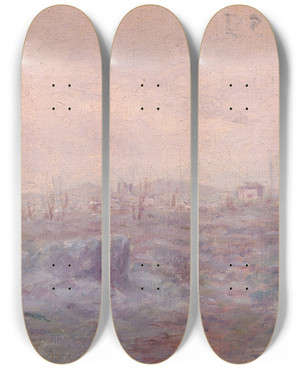 Triptych art skateboard deck of Dezider Czlder From Italian Front Ix by Dezider Czolder (1875-1933)