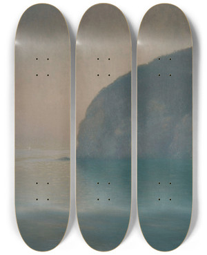 Triptych art skateboard deck of Henrybrokman Scutolo La Merveille Des Merveilles by HenryBrokman (1868-1933)