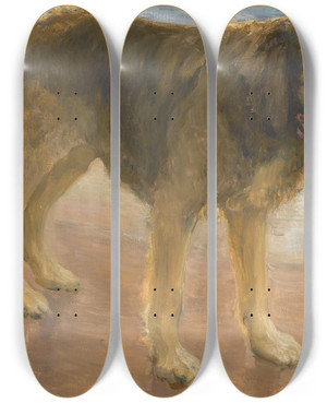 Triptych art skateboard deck of Ilya Efimovich Repin Nord by Ilya Efimovich Repin (1844-1930)