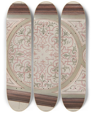 Triptych art skateboard deck of Julesedmondcharles Lachaise Design For Ceiling Htel Hope_1 by Jules-Edmond-Charles Lachaise (1897) Triptych art skateboard deck of Julesedmondcharles Lachaise Design For Ceiling Htel Hope_1 by Jules-Edmond-Charles Lachaise (1897)