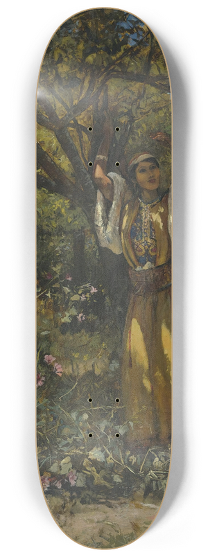 Edwin Lord Weeks - In the garden 8.25 inch art skate deck