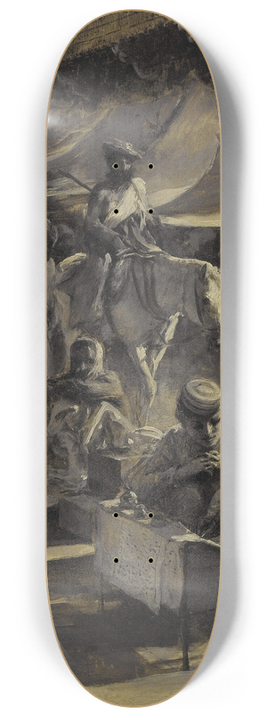 Edwin Lord Weeks - Untitled, Street life 8.25 inch art skate deck