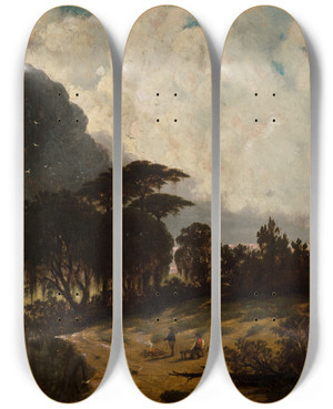 Triptych art skateboard deck of Joseph Rusling Meeker Lake Pontchartrain Louisiana by Joseph Rusling Meeker (1827-1889) Triptych art skateboard deck of Joseph Rusling Meeker Lake Pontchartrain Louisiana by Joseph Rusling Meeker (1827-1889)