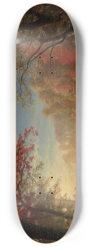 Albert Bierstadt - Indian Sunset, Deer by aLake 8.25 inch art skate deck