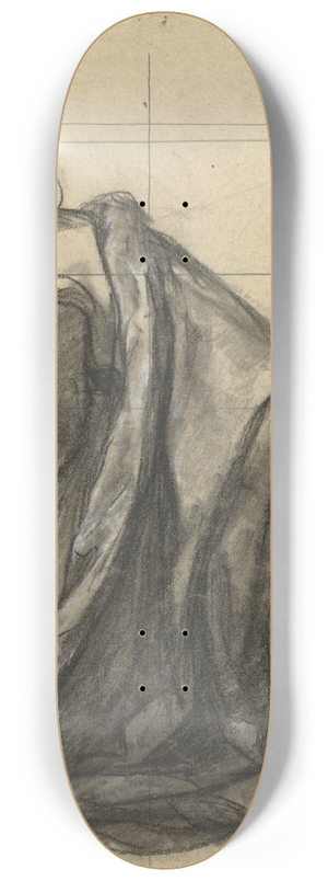 Edwin White - Woman praying, sketch for Signing of the Compact in the Cabin of theMayflower 8.25 inch art skate deck