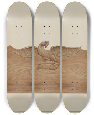 Triptych art skateboard deck of James M Lawson Headboard by James M Lawson