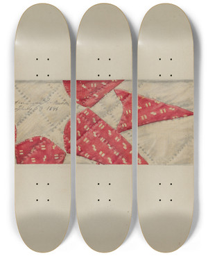 Triptych art skateboard deck of Francis Law Durand Quilt_4 by Francis Law Durand (1935)