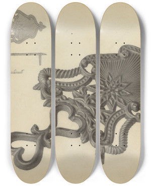 Triptych art skateboard deck of Filippo Porreca Flat Iron Holder_3 by Filippo Porreca