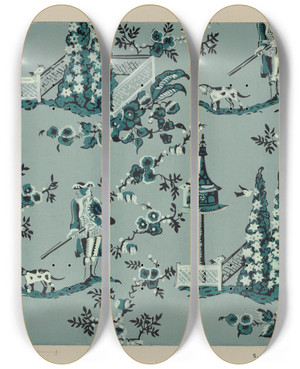 Triptych art skateboard deck of Sidney Liswood Wall Paper_2 by Sidney Liswood