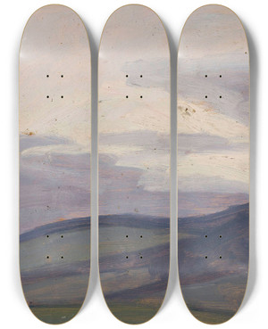 Triptych art skateboard deck of Jan Rembowski Submontane Landscape by Jan Rembowski (1879-1923) Triptych art skateboard deck of Jan Rembowski Submontane Landscape by Jan Rembowski (1879-1923)