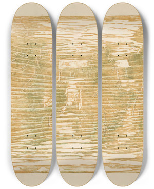 Triptych art skateboard deck of Edvard Munch Landscape by Edvard Munch (1863-1944) Triptych art skateboard deck of Edvard Munch Landscape by Edvard Munch (1863-1944)
