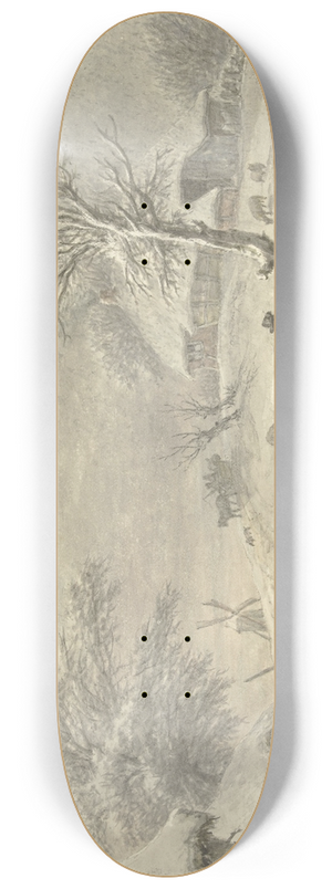 Egbert van Drielst - Wintergezicht te Exloo, Drenthe 8.25 inch art skate deck